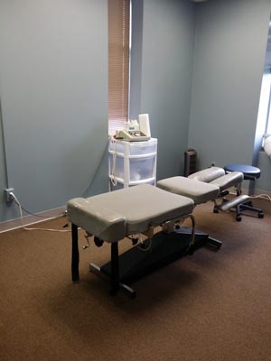 Chiropractic Alexandria VA Grey Adjustment Table