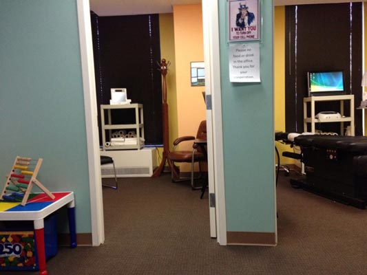 Chiropractic Columbia MD Doors to Clinic Room Left