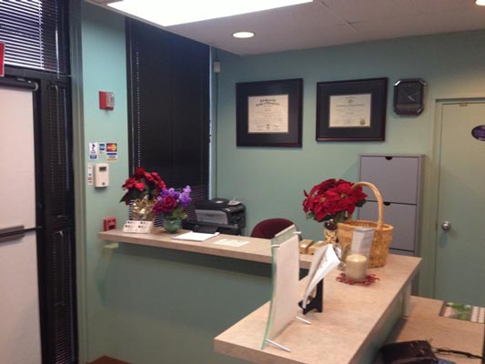 Chiropractic Columbia MD Front Desk and Door